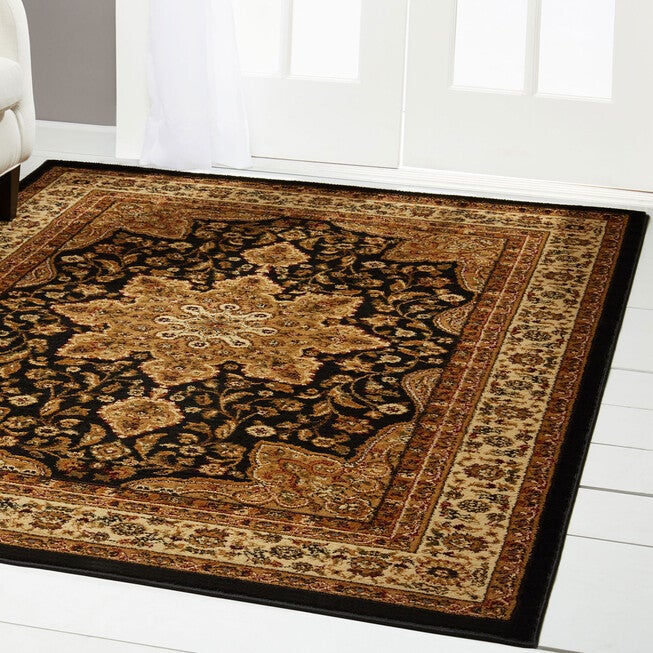 Royalty Rug 5 feet 2 inches x 7 feet 2 inches, BLACK, hi-res image number null