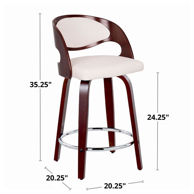 Pino 24 inches Fixed-Height Barstool - Set Of 2, , alternate image number null