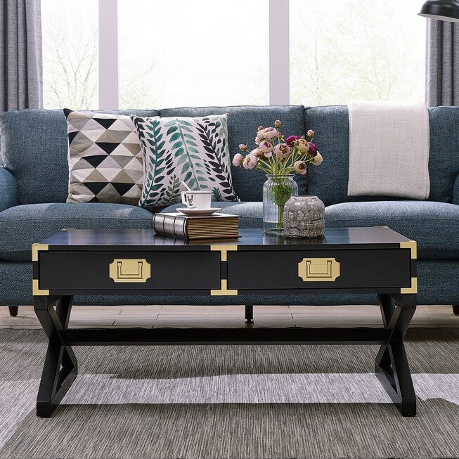 Campaign Cocktail Table, BLACK, hi-res image number 0