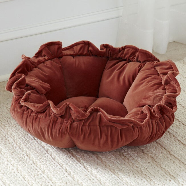 Velvet Cupcake Pet Bed, TERRACOTTA, hi-res image number 0