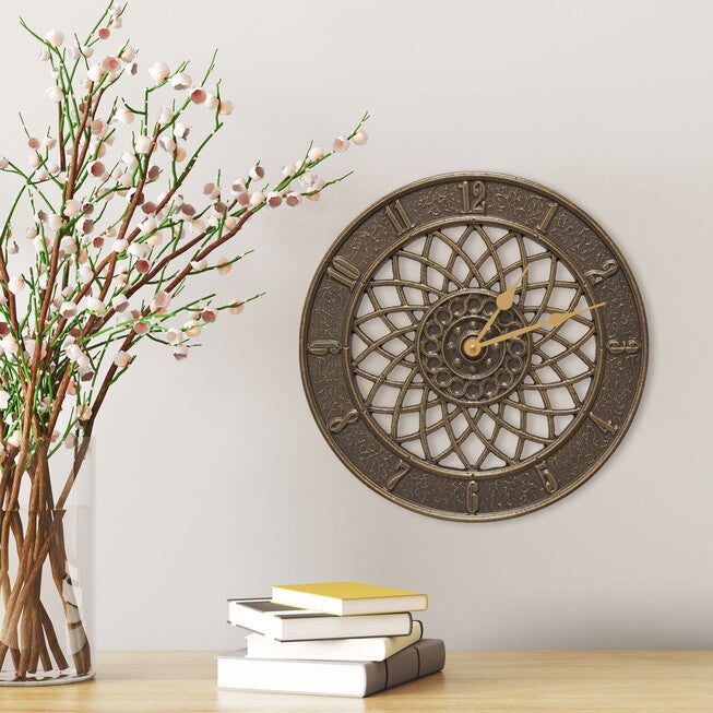 Spiral 14 inches Indoor Outdoor Wall Clock, , on-hover image number null