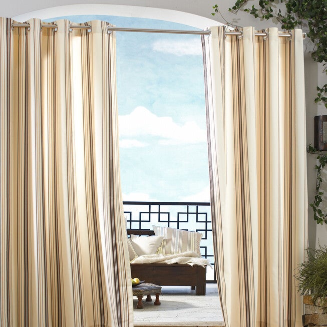 Gazebo Stripe Grommet Top Panel, KHAKI, hi-res image number null