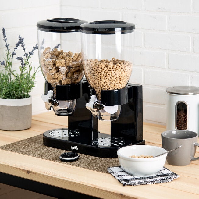 Double Cereal Dispenser, BLACK, hi-res image number 0