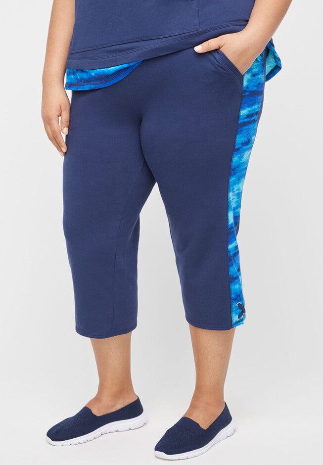 Oceanside Inset Relaxed Capri, MARINER NAVY, hi-res image number null