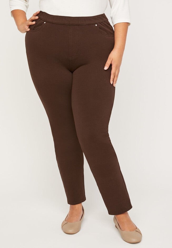 The Colored Knit Jean, CHOCOLATE GANACHE, hi-res image number 0