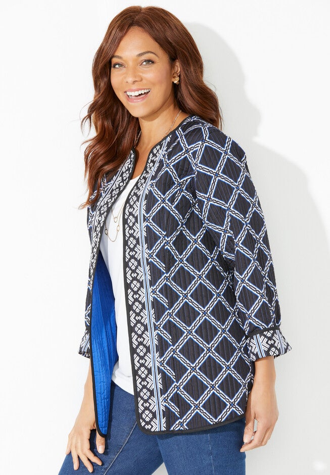 Reversible Channel Stitch Jacket, , alternate image number 2