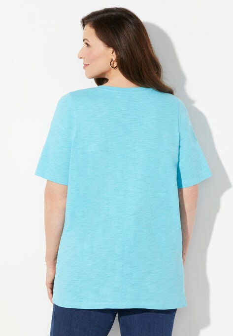 Slub-Knit Graphic Duet Tee, , on-hover image number null