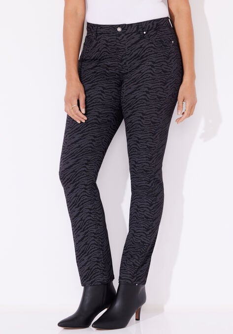Sateen Stretch Pant, ZEBRA PRINT, hi-res image number null