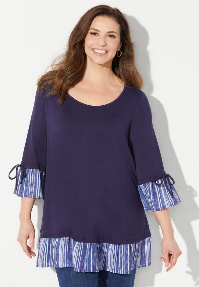 Let's Hang Out Duet Tunic, NAVY, hi-res image number 0