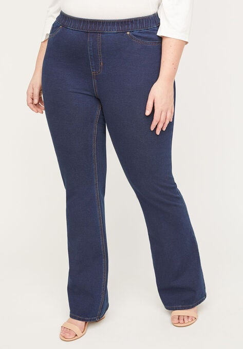 The Bootcut Knit Jean, BOURBON WASH, hi-res image number null