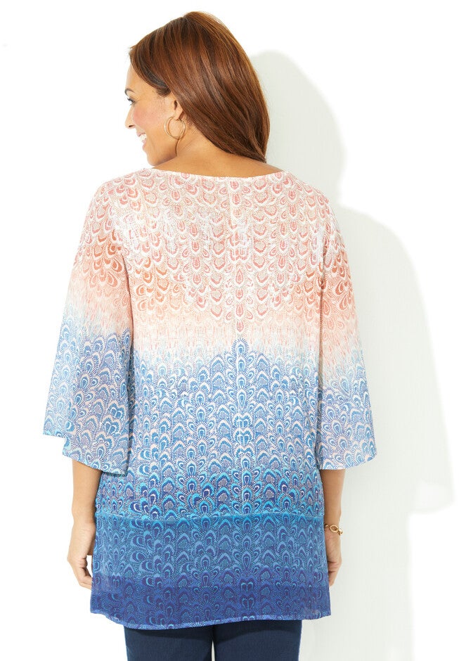 Angel Sleeve Mesh Top, , on-hover image number null