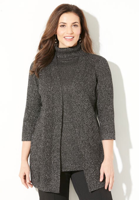 Lurex Cardigan, BLACK, hi-res image number null
