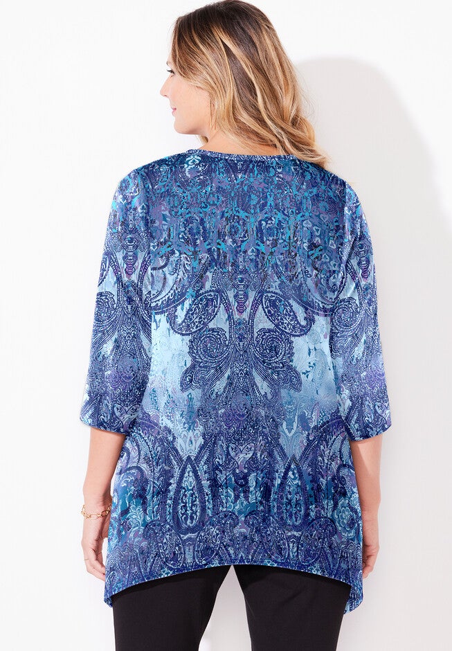 Panne Velvet Tunic, , on-hover image number 1