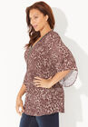 Bejeweled Pleated Blouse, , alternate image number null