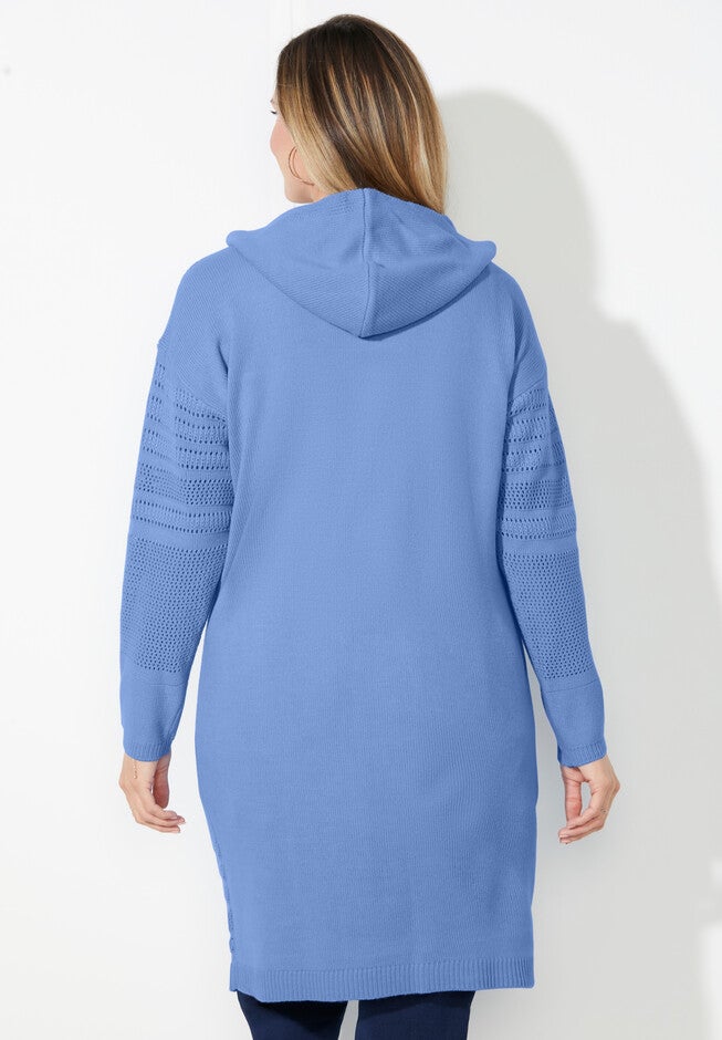 Liz&Me® Hooded Sweater Coat, , on-hover image number null