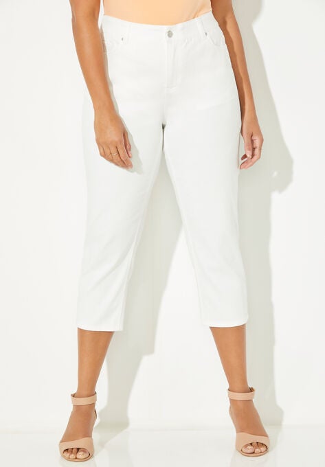 Secret Slimmer Capri, WHITE, hi-res image number null