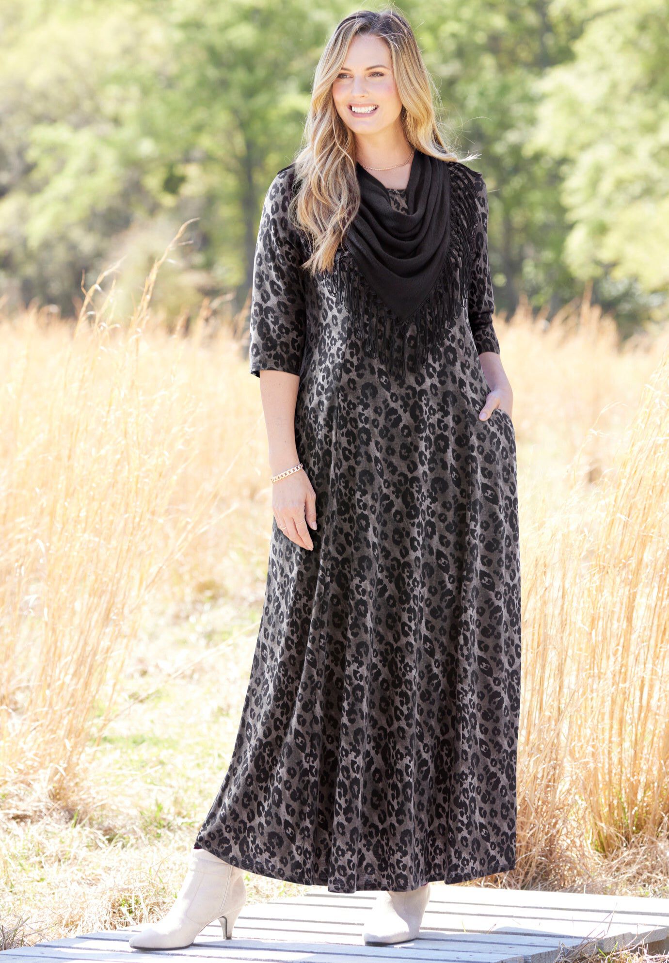 Maxi Dress & Scarf Duet