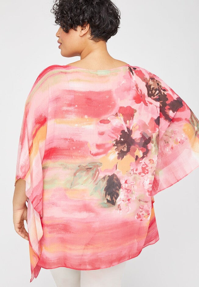 Watercolor Sun Poncho, , on-hover image number 1