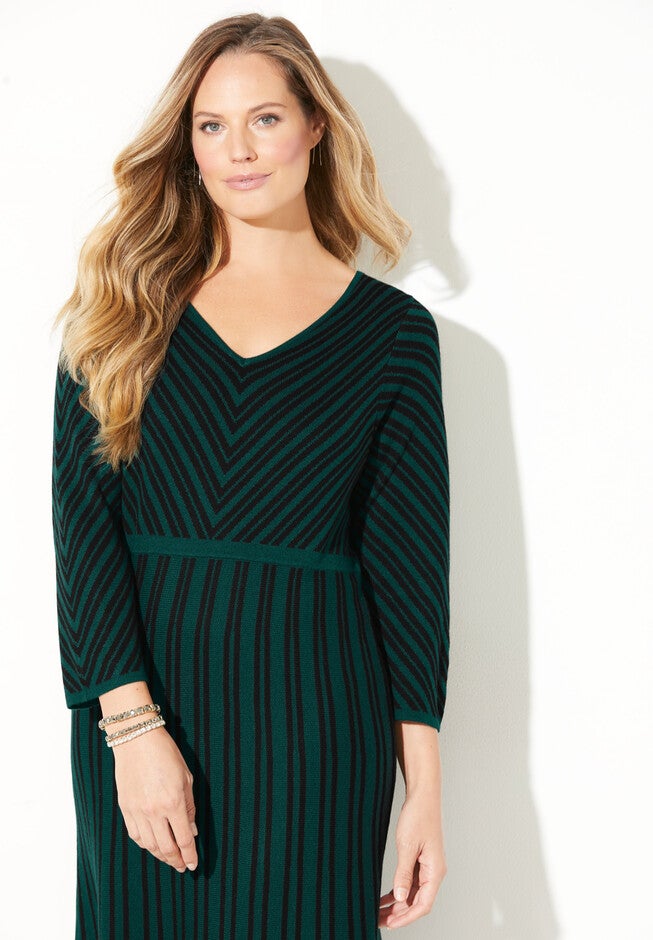 Fit N’ Flare Sweater Dress, , alternate image number 2