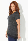 Lace Trim High-Low Duet Tee, , alternate image number null