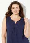 Sleeveless Gauze Tunic, , alternate image number null