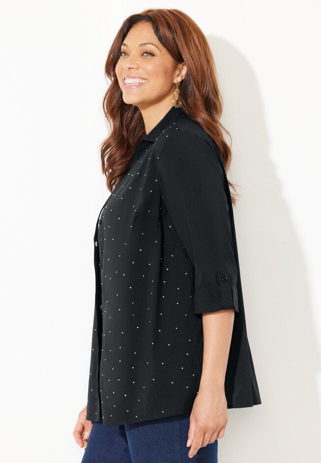 Timeless Rhinestone Blouse, , alternate image number 2