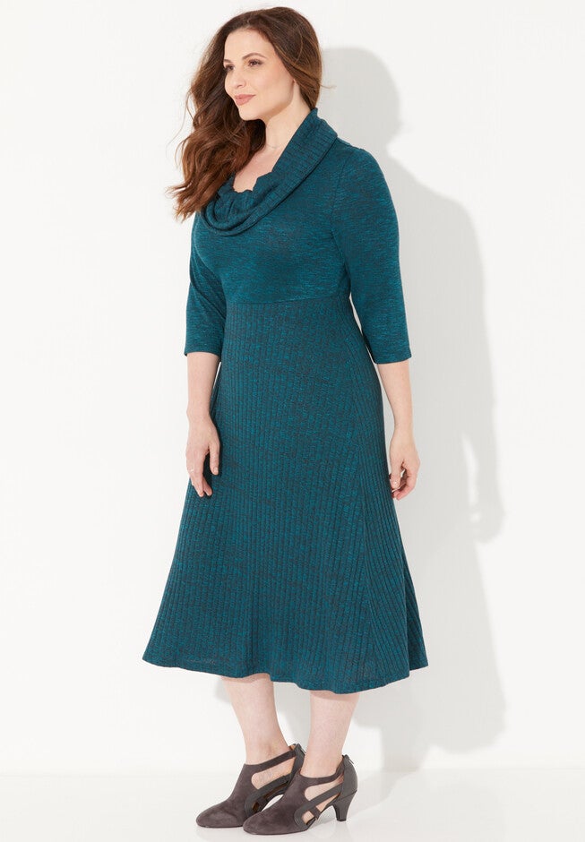 Impossibly Soft Marled Cowlneck Dress, , alternate image number 2
