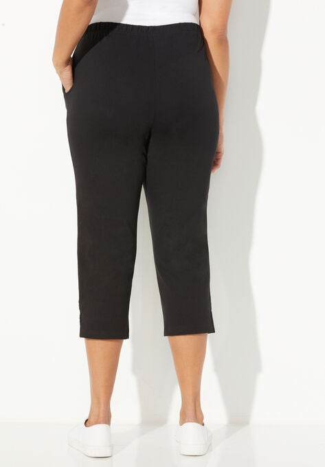 Suprema® Crochet Trim Capri, , on-hover image number null