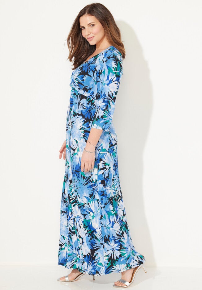 Garden Walk Twist-Knot Maxi Dress, , alternate image number 2
