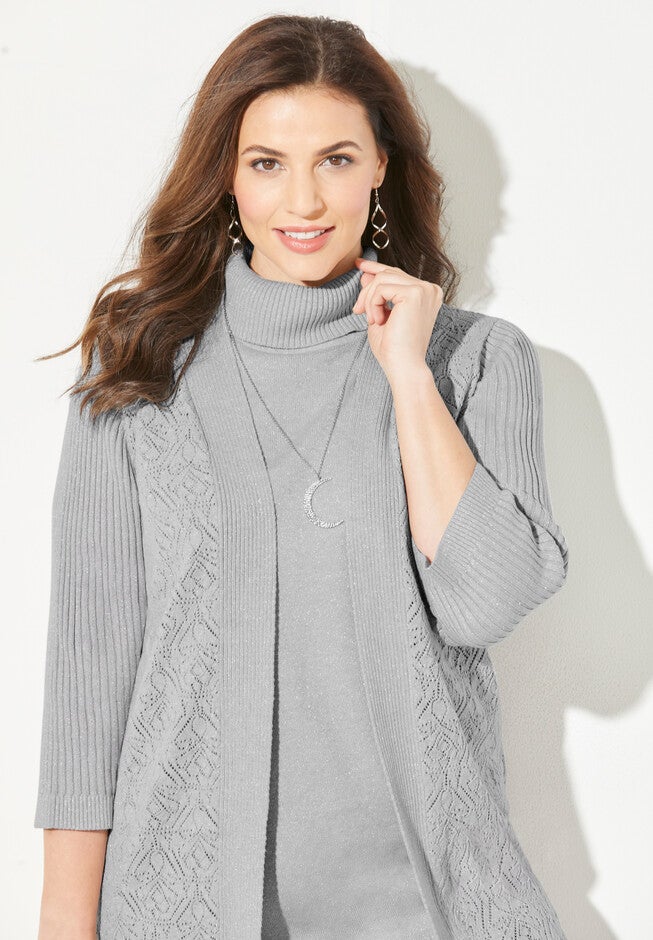Lurex Cardigan, , alternate image number 2