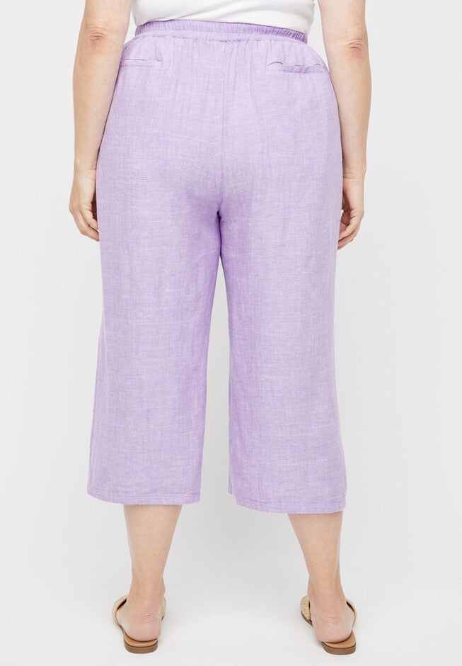 Linen Blend Pull-On Capri, , on-hover image number null