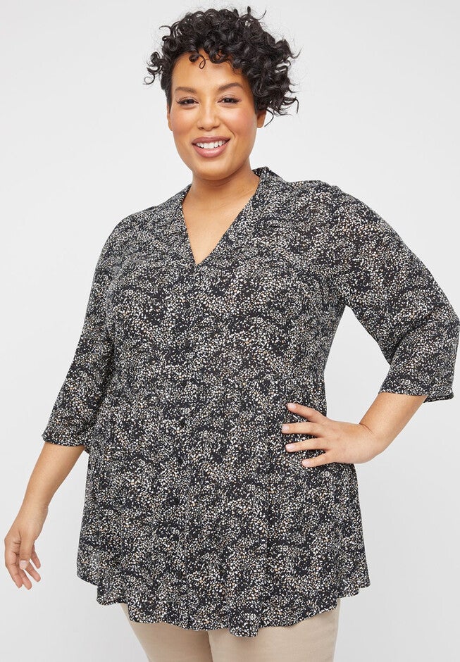Wexford Peplum Tunic, BLACK, hi-res image number null