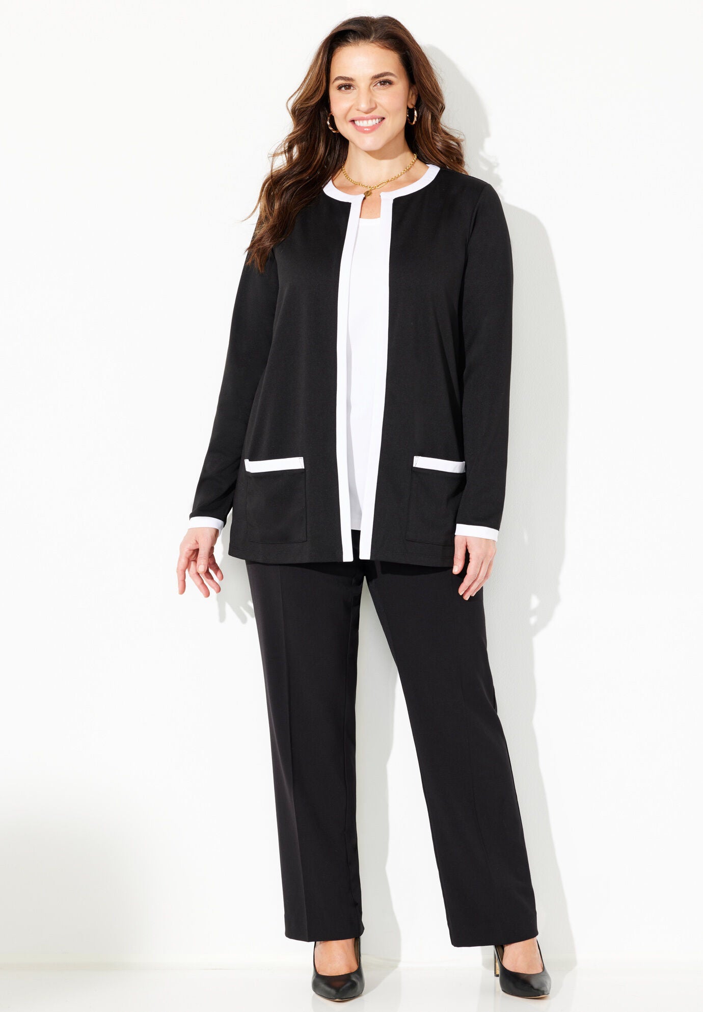 Ponte Jewel Neck Blazer, , alternate image number 2