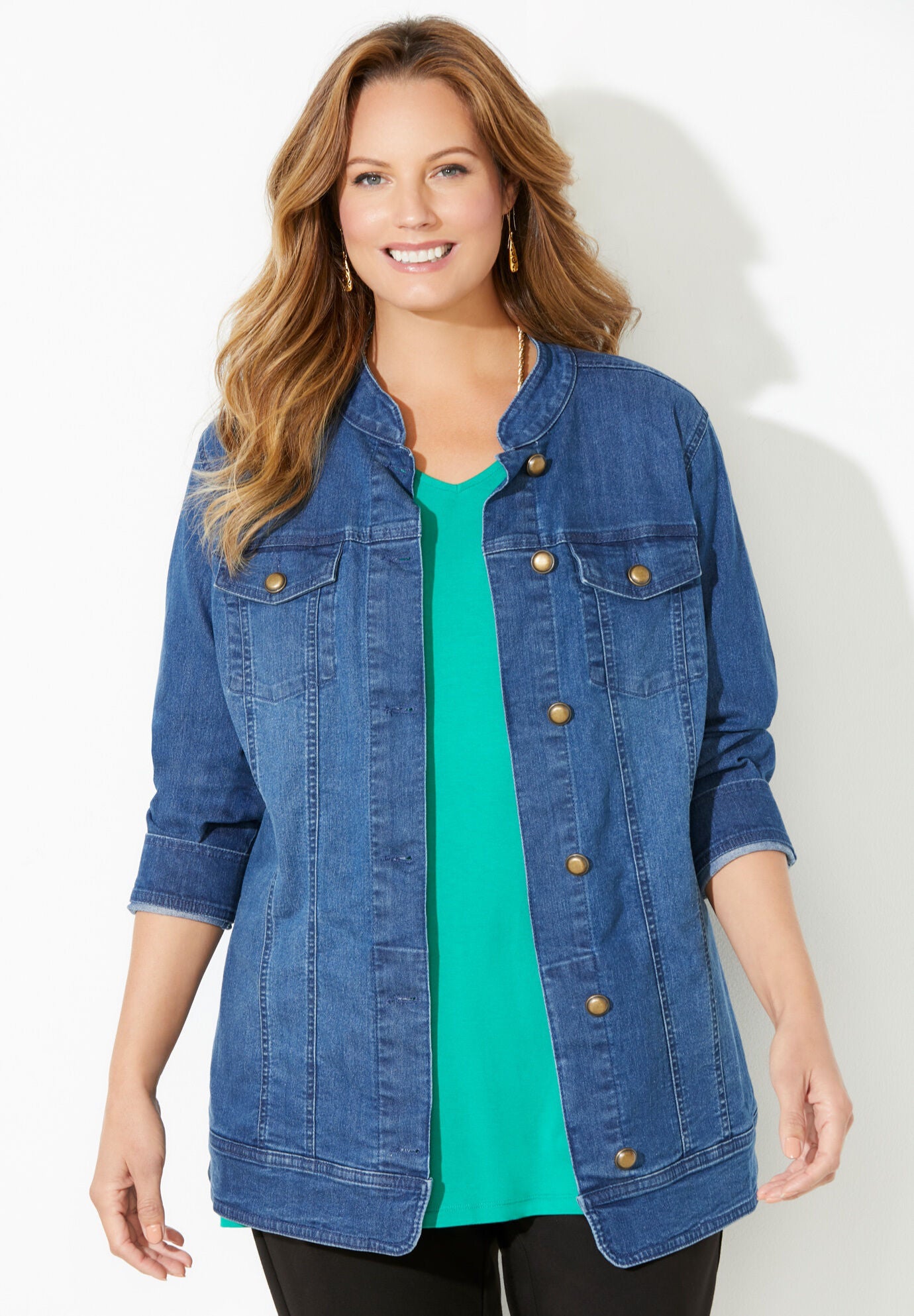 Liz&Me&reg; Denim Jacket, HERITAGE WASH, hi-res image number 0