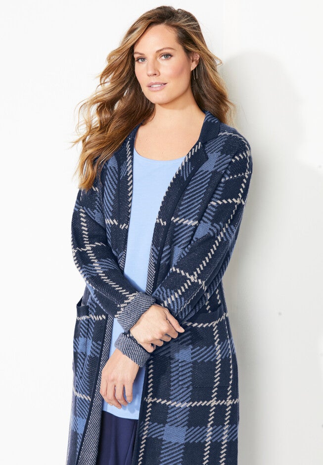 Liz&Me® Trench Cardigan, , alternate image number 3