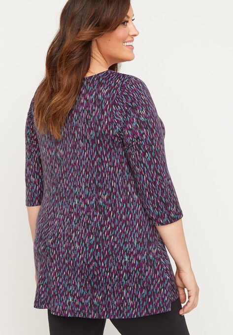 Dashing Dreams Twist-Knot Tunic Top, , on-hover image number null
