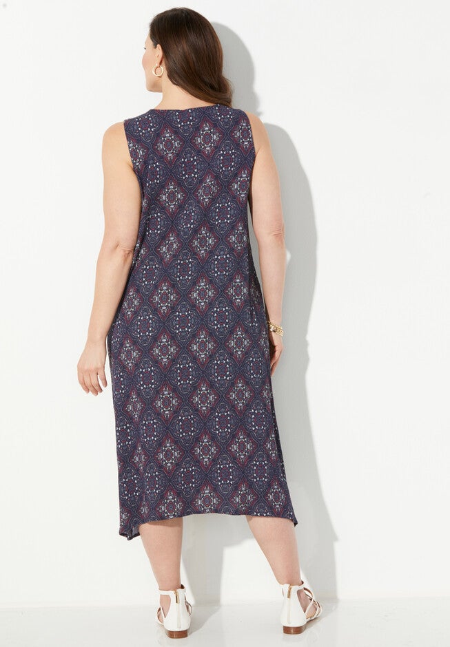 Crochet Trim Gauze Dress, , on-hover image number null