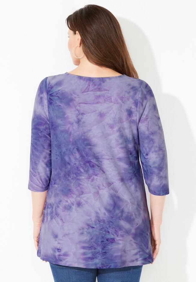 Tie-Dye V-Neck Top, , on-hover image number null