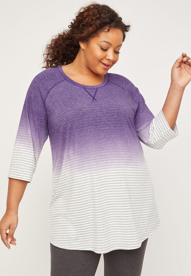 Park Side Tunic, WHITE WITH PURPLE, hi-res image number null