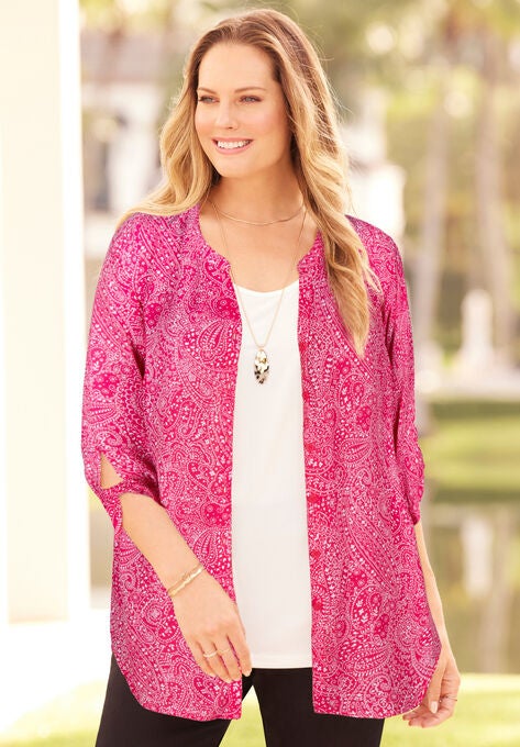 Georgette Buttonfront Blouse, , alternate image number null