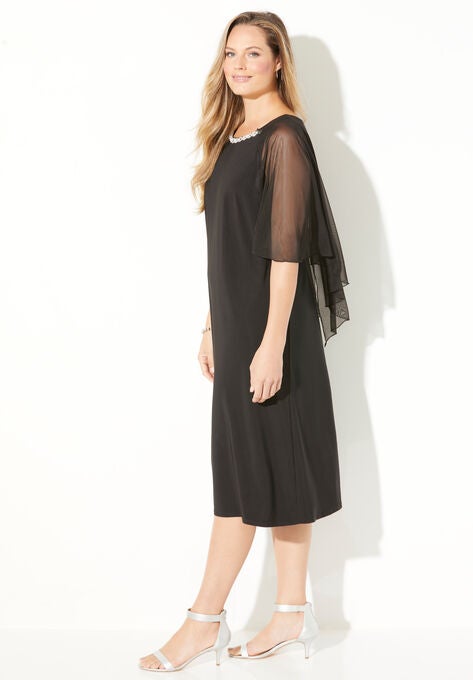 Beaded Shawl Dress, , alternate image number null