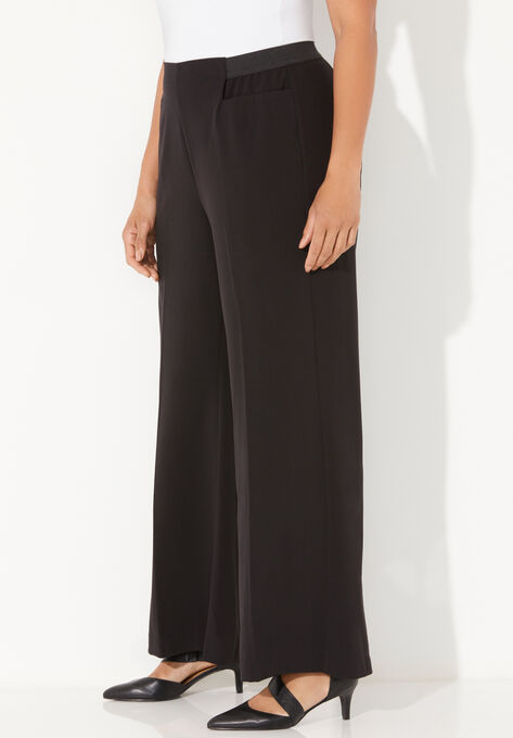 REFINED PULL-ON WIDE-LEG PANT, , alternate image number null