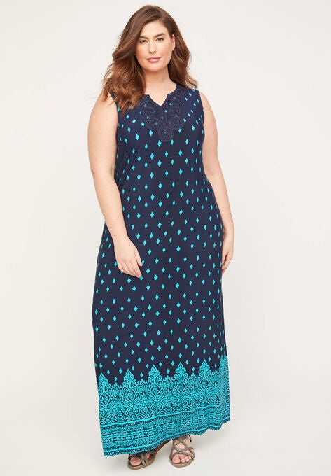 Terrace Ridge Maxi Dress, COOL ETHNIC PRINT, hi-res image number null