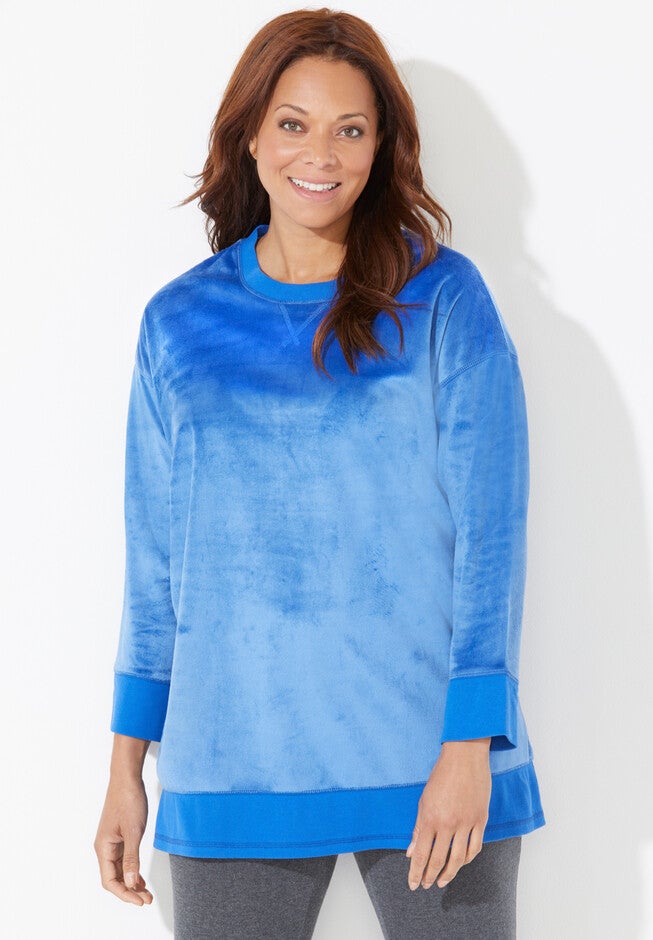 Active Fleece Tunic, FRENCH BLUE, hi-res image number 0