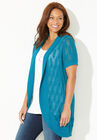 Pointelle Cocoon Cardigan, , alternate image number null
