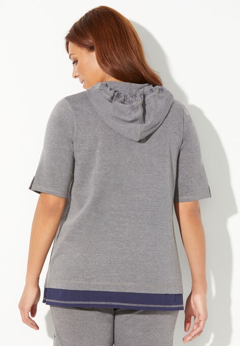 French Terry Stars Aligned Duet Hoodie, , on-hover image number null