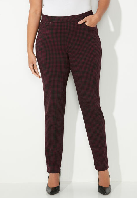 The Knit Jean, MIDNIGHT BERRY HOUNDSTOOTH, hi-res image number null