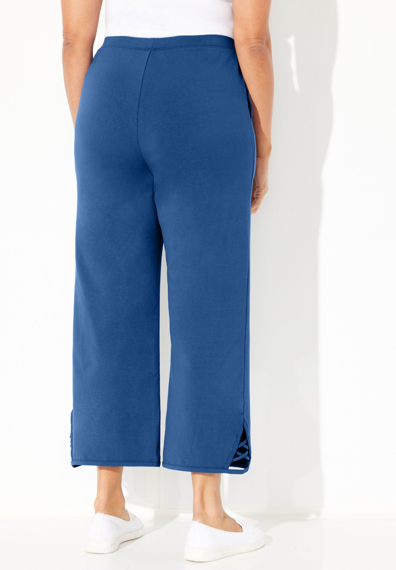 Suprema&reg; Wide Leg Ankle Pant, BERRY PINK, on-hover image number 1