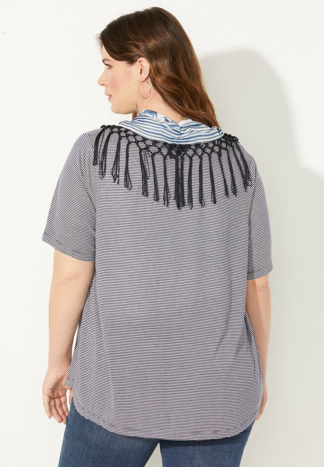 Tee & Scarf Duet Tunic, , on-hover image number 1