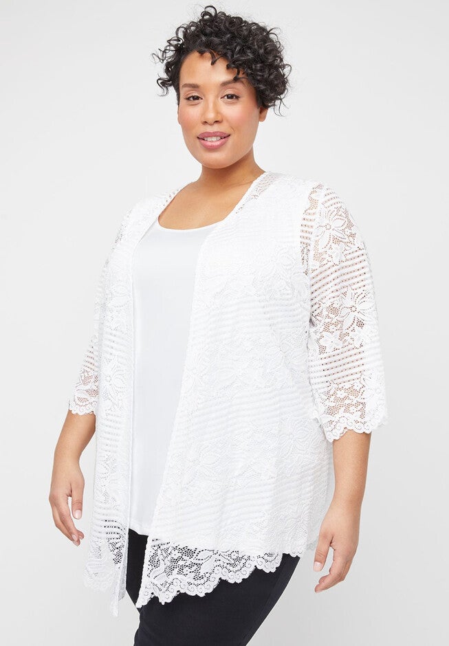 Lace Bliss Overpiece, WHITE, hi-res image number null